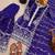 Royal-blue silk blend embroidered palazzo set
