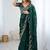 Green jimmy choo zari butti work embellished wedding wear saree