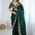 Green jimmy choo zari butti work embellished wedding wear saree
