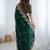 Green jimmy choo zari butti work embellished wedding wear saree