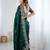Green jimmy choo zari butti work embellished wedding wear saree