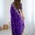 Purple jimmy choo zari butti work embellished wedding wear saree