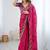 Pink jimmy choo zari butti work embellished wedding wear saree