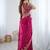 Pink jimmy choo zari butti work embellished wedding wear saree