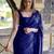 blue pure georgette embellished sequinned party wear saree