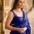 blue pure georgette embellished sequinned party wear saree