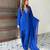 Royal-blue crepe embroidered farshi salwar set