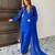 Royal-blue crepe embroidered farshi salwar set