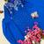 Royal-blue crepe embroidered farshi salwar set