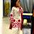 Off-white cotton poly embroidered kurta set