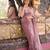 pink pure georgette embellished sequinned party wear saree