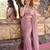 pink pure georgette embellished sequinned party wear saree