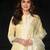 Gold silk blend embroidered farshi salwar set