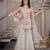 Off-white silk blend embroidered palazzo set