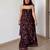Dark-brown faux georgette embroidered palazzo set