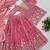 Pink silk blend embroidered palazzo set