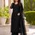 Black georgette embroidered palazzo set
