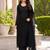 Black georgette embroidered palazzo set