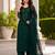 Dark-green georgette embroidered palazzo set