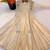 Cream silk blend embroidered flared gown set