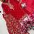 Red faux georgette embroidered palazzo set