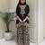 Black faux georgette embroidered palazzo set