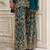 Teal faux georgette embroidered palazzo set