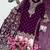 Purple faux georgette embroidered palazzo set