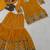 Yellow silk blend embroidered sharara set