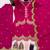 Magenta silk blend embroidered farshi salwar set