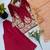 Maroon crepe embroidered palazzo set