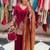 Maroon crepe embroidered palazzo set