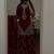 Maroon faux georgette embroidered kurta set