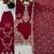 Maroon faux georgette embroidered kurta set