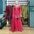 Hot-pink silk blend embroidered sharara set