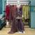 Purple silk blend embroidered sharara set