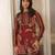 Maroon organza embroidered sharara set
