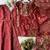 Maroon organza embroidered sharara set