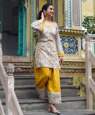 White crepe printed farshi salwar set 2