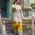 White crepe printed farshi salwar set