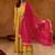 Yellow silk blend embroidered kurta set