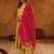 Yellow silk blend embroidered kurta set