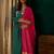 Green silk blend embroidered kurta set