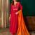 Rani-pink silk blend embroidered kurta set