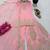 Baby-pink faux georgette embroidered sharara set