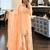 Peach faux georgette embroidered sharara set