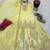 Yellow faux georgette embroidered sharara set