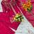 Rani-pink silk blend embroidered sharara set