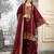 Wine silk blend embroidered sharara set