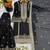 Black silk blend embroidered sharara set
